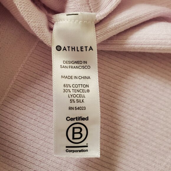 Athleta Enlighten Lilac Tencel/Lyocell Silk Hooded Thin Sweater Size M - Picture 6 of 14